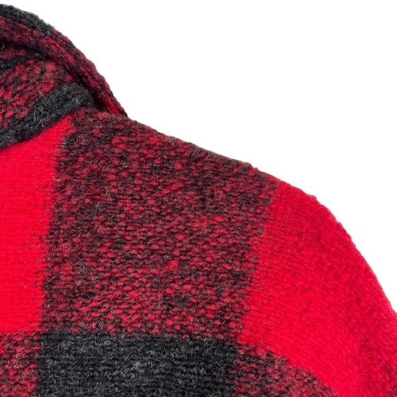 NWT Anine Bing Bobbi Wool Shacket Flannel Jacket Buffalo Check Red XS - Picture 10 of 13